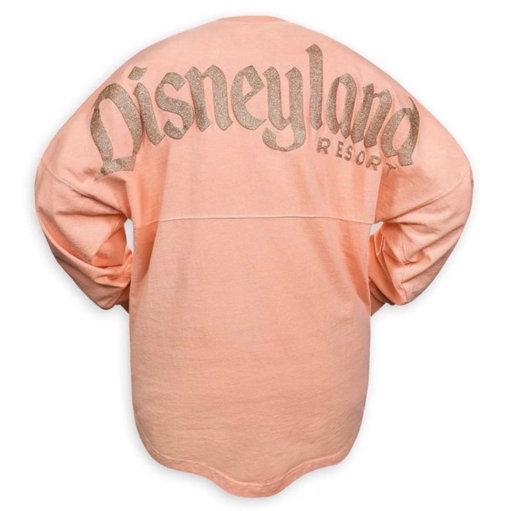 Disneyland Resort Spirit Jersey Rose Gold Glitter Logo Long Sleeve Size Large
